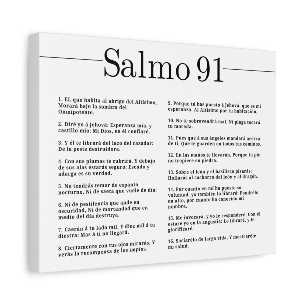 Salmo 91 Impresin De Arte Cristiano en la Pared Lista Para Colgar